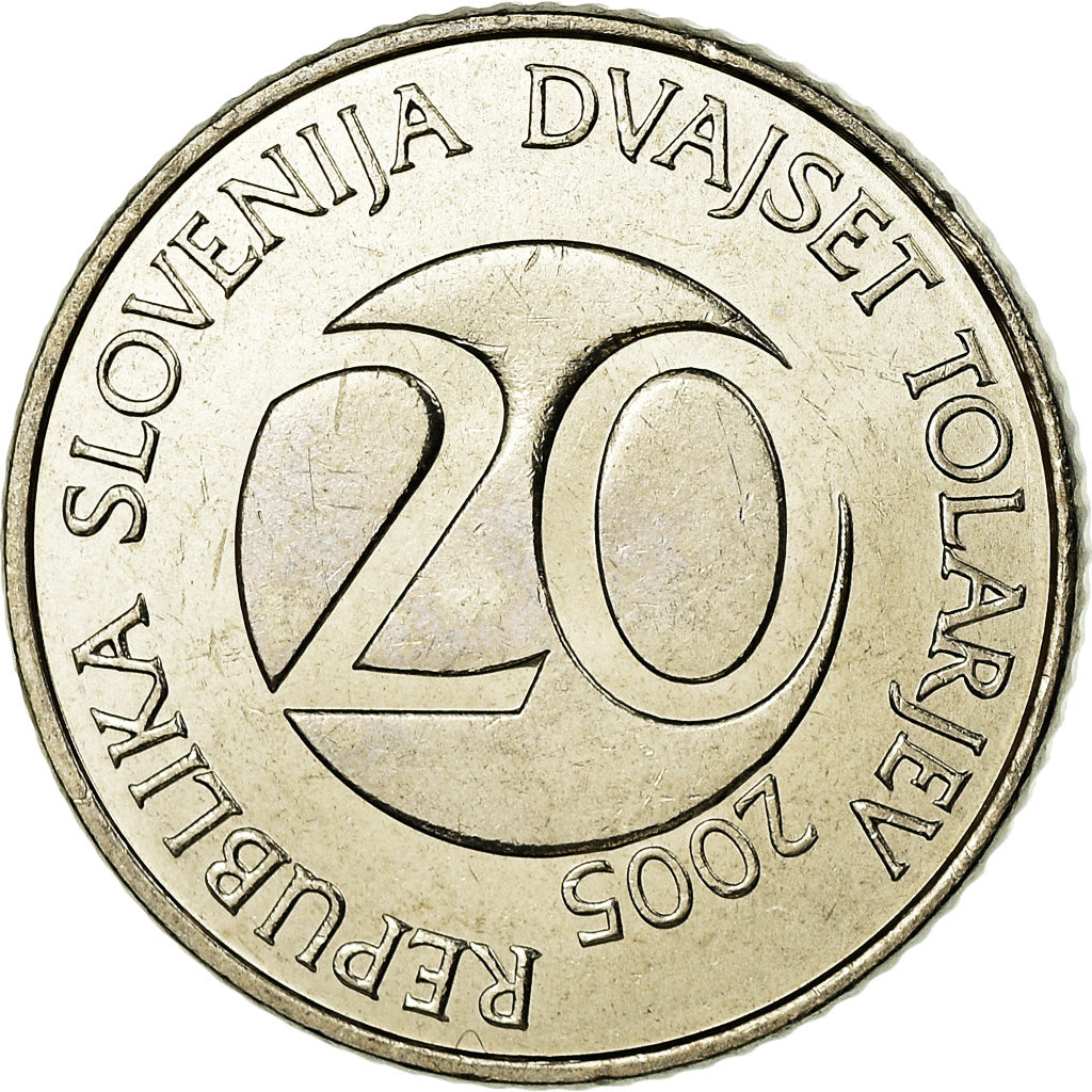 Moneta, Slovenia, 20 Tolarjev, 2005, Kremnica, FDC, Rame-nichel, KM:51