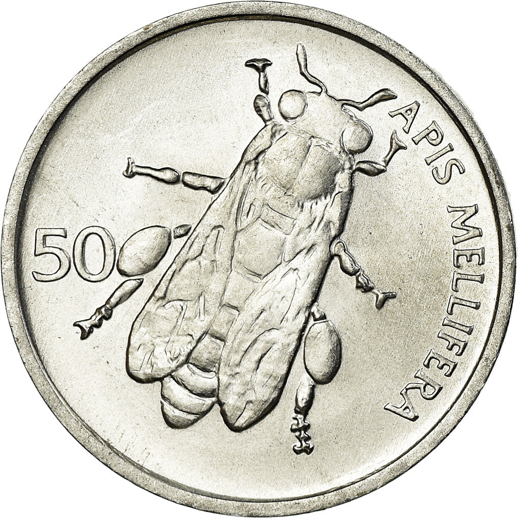 Coin, Slovenia, 50 Stotinov, 1993, MS(65-70), Aluminum, KM:3