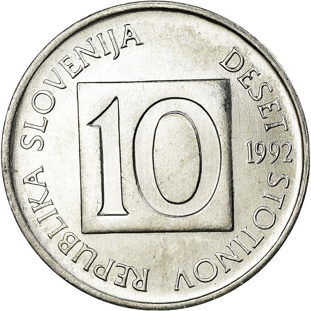 Moneda, Eslovenia, 10 Stotinov, 1992, FDC, Aluminio, KM:7