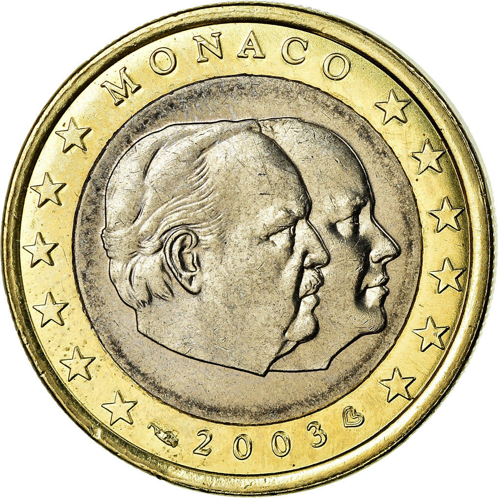 Monaco, Euro, 2003, UNZ+, Bi-Metallic, KM:173
