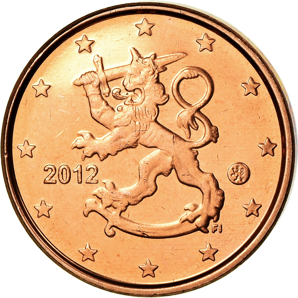 Finland, Euro Cent, 2012, MS(65-70), Copper Plated Steel, KM:98