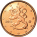 Finland, Euro Cent, 2012, MS(65-70), Copper Plated Steel, KM:98