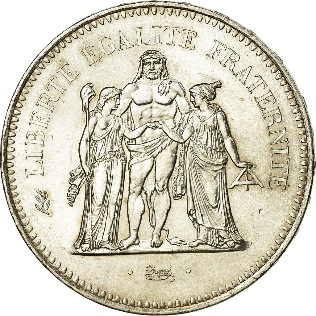 Coin, France, Hercule, 50 Francs, 1976, Paris, EF(40-45), Silver, KM:941.1