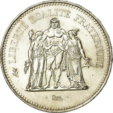 Coin, France, Hercule, 50 Francs, 1976, Paris, EF(40-45), Silver, KM:941.1