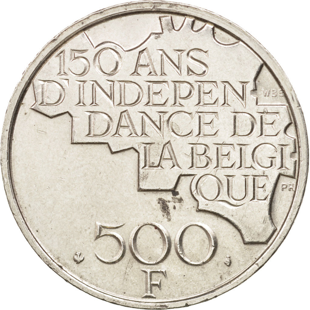 Belgio, 500 Francs, 500 Frank, 1980, Brussels, BB+, Rame-nichel ricoperto in...