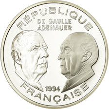 Coin, France, De Gaulle - Adenauer, 100 Francs, 1994, BE, MS(65-70), Silver