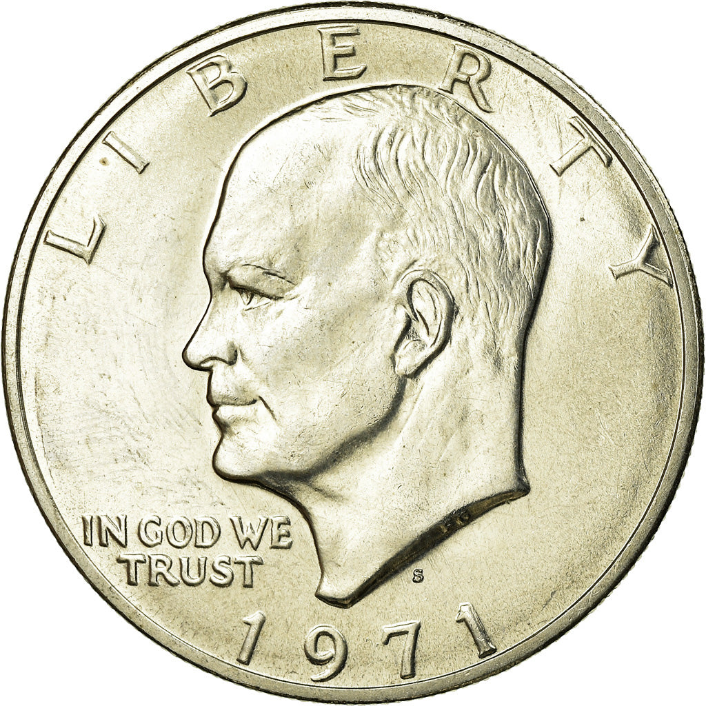 Coin, United States, Eisenhower Dollar, Dollar, 1971, U.S. Mint, San Francisco