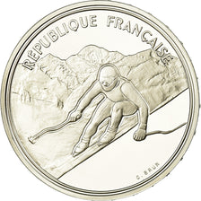 Coin, France, Alpine skiing, 100 Francs, 1989, BE, MS(65-70), Silver, KM:971