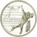Moeda, França, Patinage de vitesse, 100 Francs, 1990, BE, MS(65-70), Prata