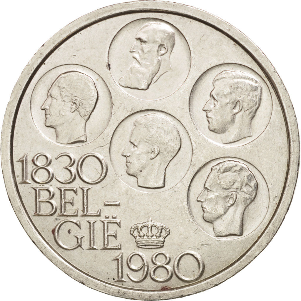 Belgium,500 Francs,500 Frank,1980, Brussels,AU(50-53),Silver Clad Copper,MK 162