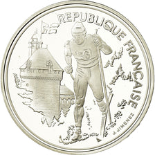 Monnaie, France, Ski de Fond, 100 Francs, 1990, BE, FDC, Argent, KM:994