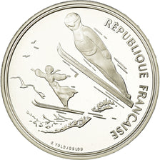 Monnaie, France, Saut à Ski, 100 Francs, 1991, BE, FDC, Argent, Gadoury:C20