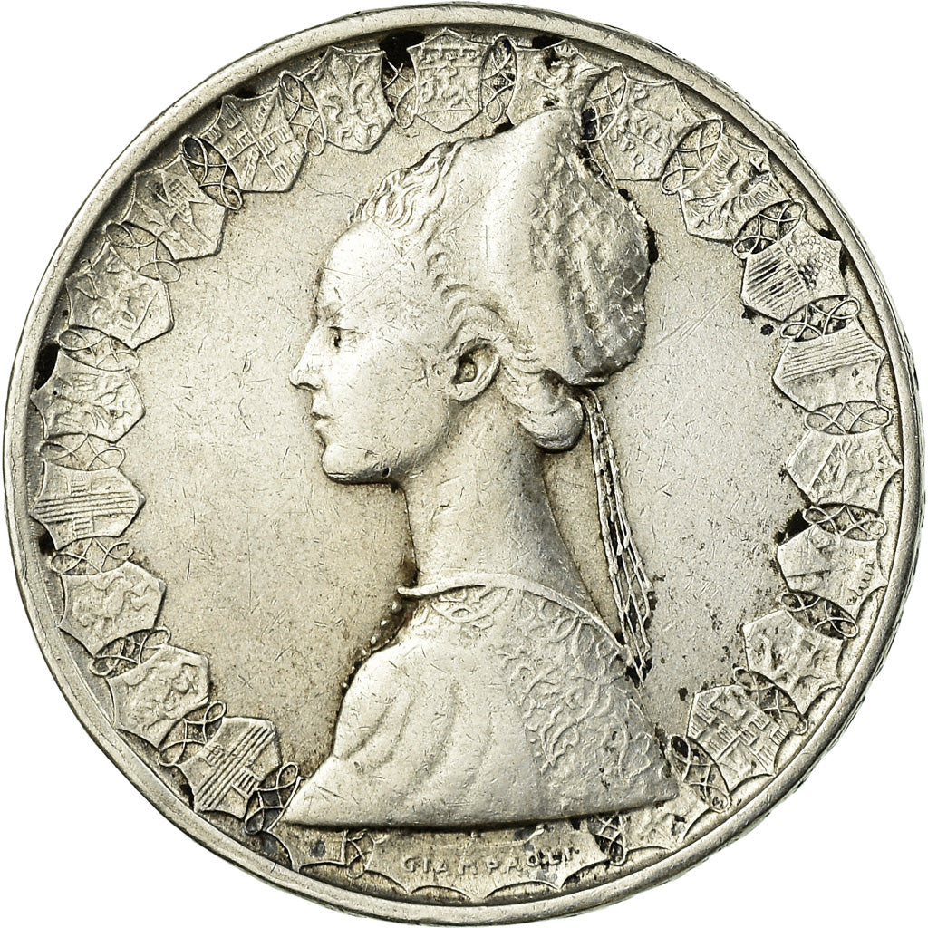 Coin, Italy, 500 Lire, 1960, Rome, VF(30-35), Silver, KM:98