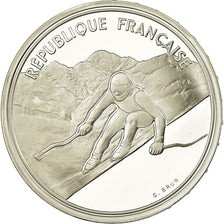 Monnaie, France, Ski alpin, 100 Francs, 1989, BE, FDC, Argent, Gadoury:C1