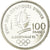 Coin, France, Alpine skiing, 100 Francs, 1989, BE, MS(65-70), Silver, KM:971