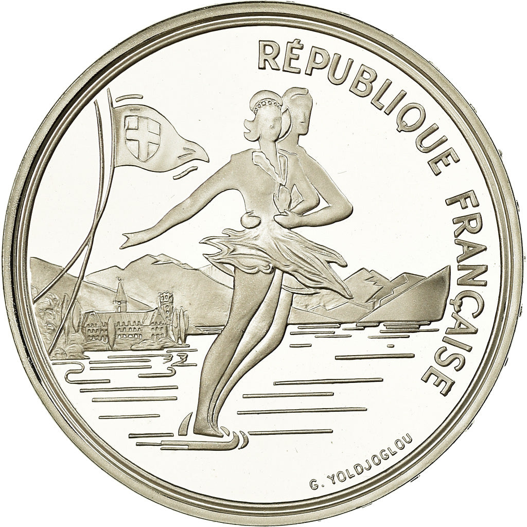Coin, France, patinage artistique, 100 Francs, 1989, BE, MS(65-70), Silver