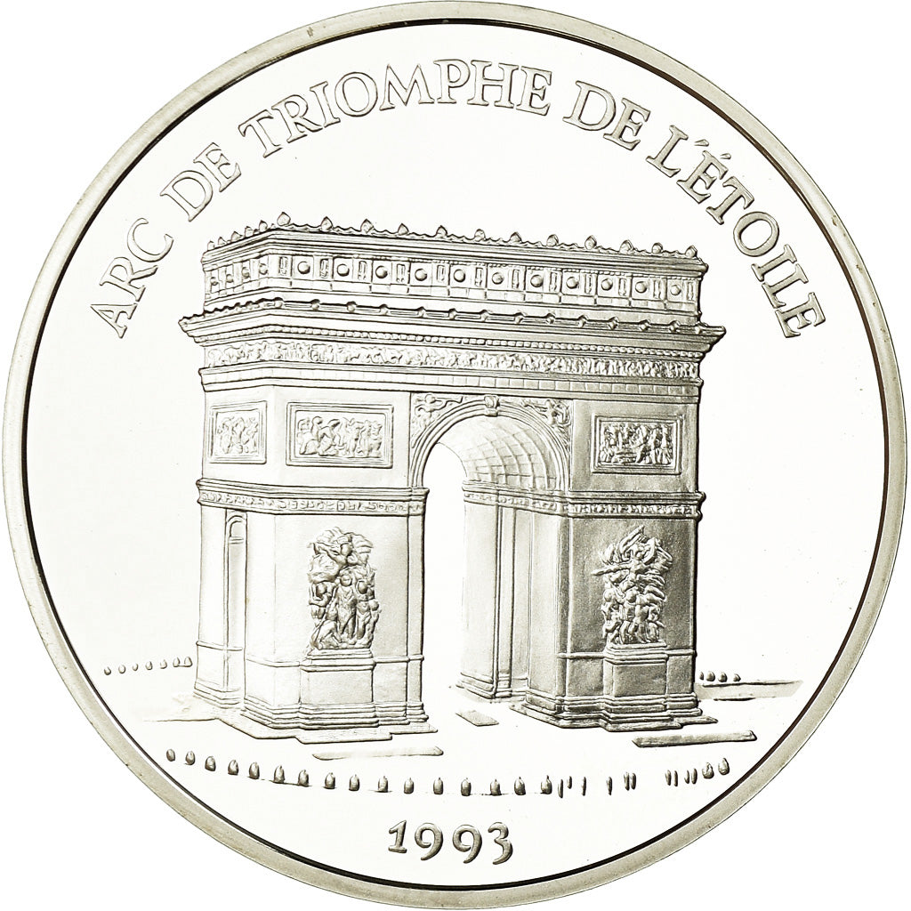 Coin, France, Arc de Triomphe, 100 Francs-15 Ecus, 1993, BE, MS(65-70), Silver