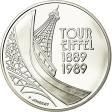 Coin, France, Tour Eiffel, 5 Francs, 1989, Paris, BE, EF(40-45), Silver, KM:968a