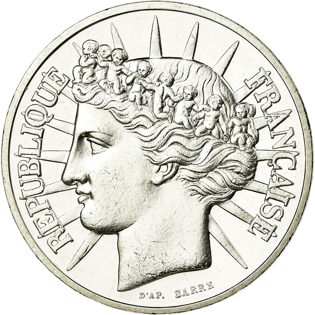 Moneta, Francja, 100 Francs, 1988, MS(60-62), Srebro, KM:P999, Gadoury:237.P1