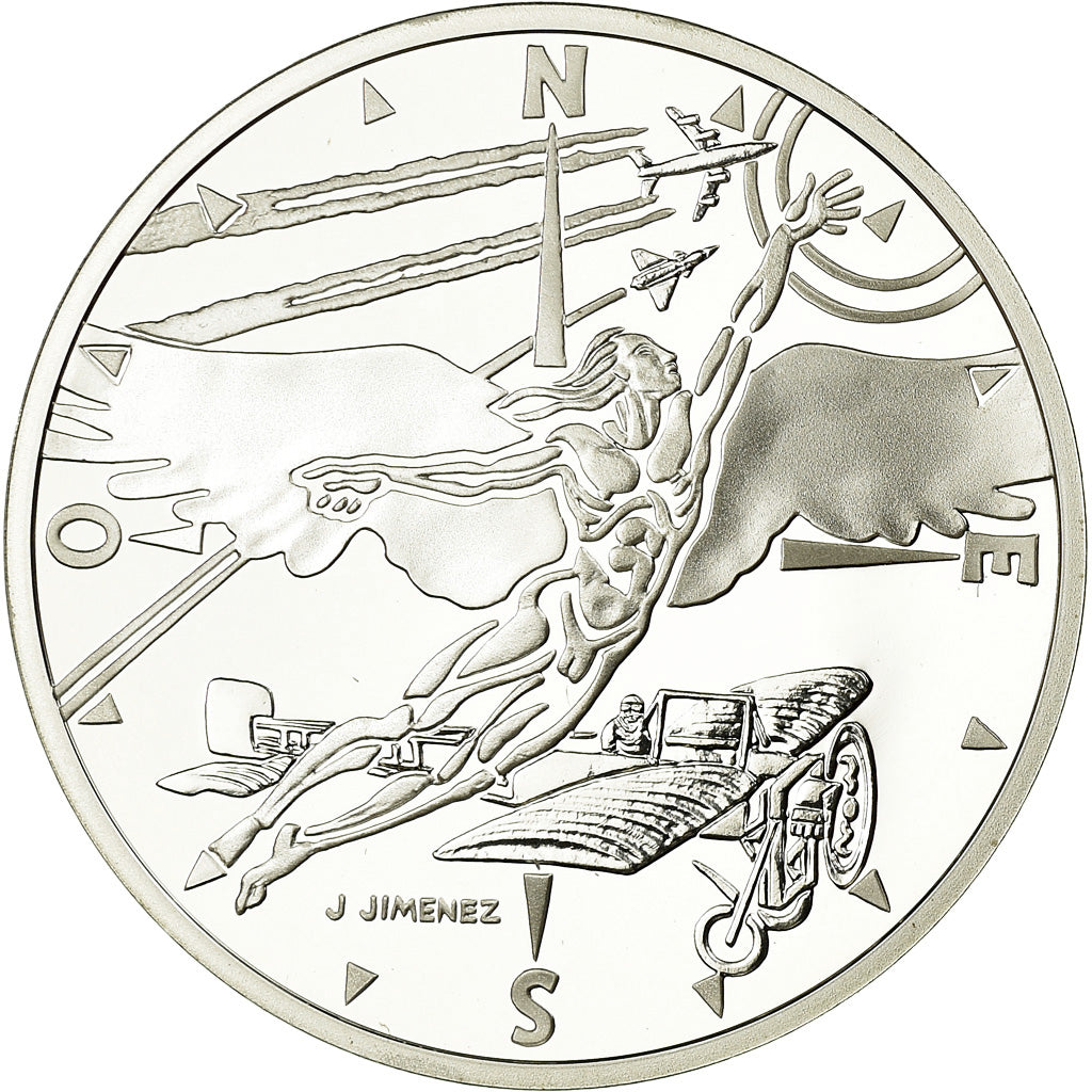 Moneta, Francia, La conquête de l'air, 10 Francs, 2000, Paris, BE, FDC