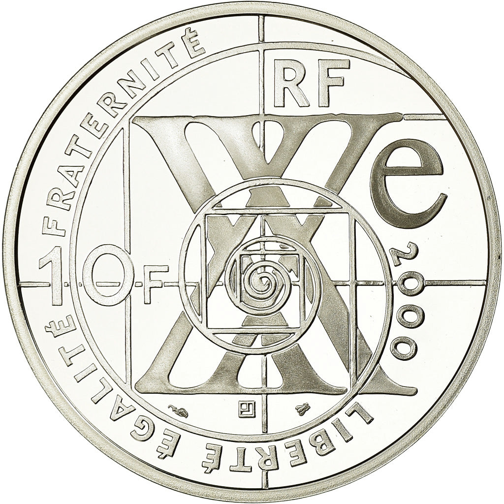 Moneta, Francia, La conquête de l'air, 10 Francs, 2000, Paris, BE, FDC