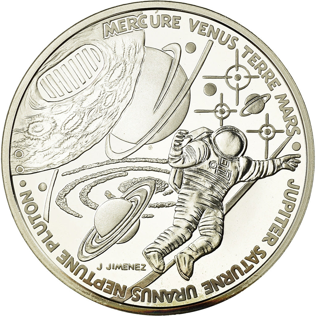 Münze, Frankreich, La conquête de l''espace, 10 Francs, 2000, Paris, BE, STGL