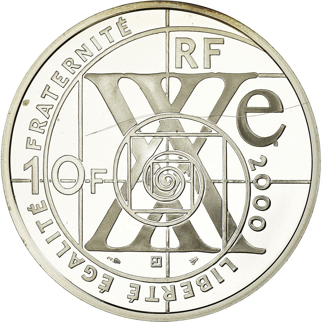 Münze, Frankreich, La conquête de l''espace, 10 Francs, 2000, Paris, BE, STGL