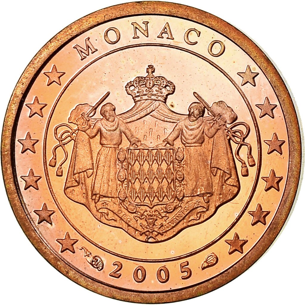 Monaco, Euro Cent, 2005, BE, SPL, Acciaio placcato rame, KM:167