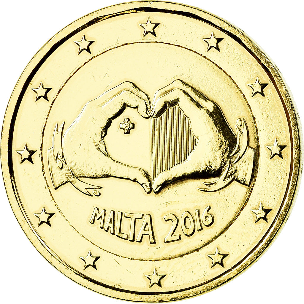 Malta, 2 Euro, Heart, 2016, golden, SPL, Bi-metallico