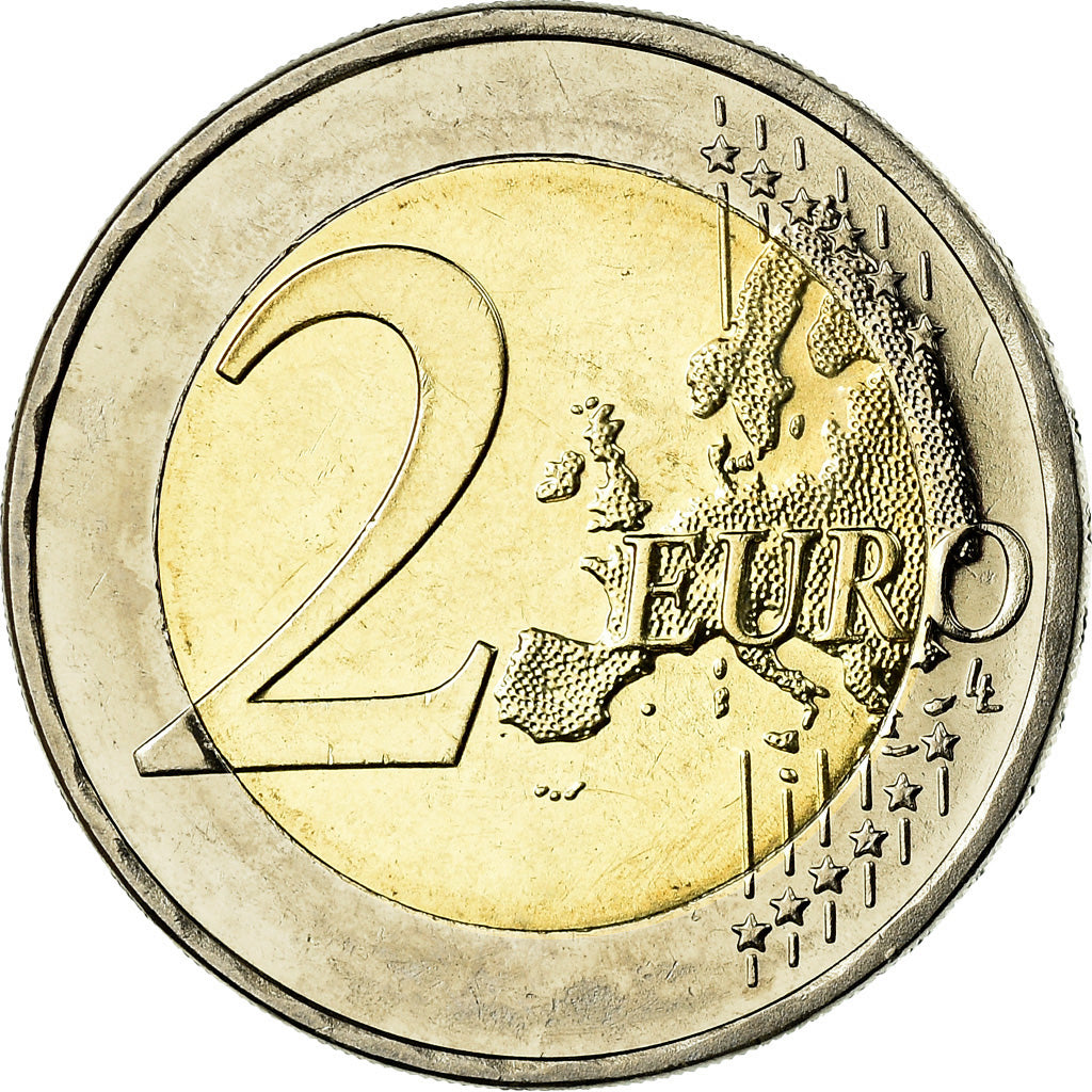 GERMANY - FEDERAL REPUBLIC, 2 Euro, Building in Saarland, 2009, Colorised