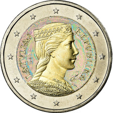 Latvia, 2 Euro, 2014, Colorised, UNZ, Bi-Metallic, KM:157
