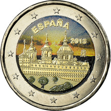Spanien, 2 Euro, Escurial, 2013, Colorised, UNZ, Bi-Metallic