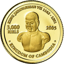 Coin, Cambodia, 3000 riels, 2005, Singapore Mint, Proof, MS(65-70), Gold, KM:126
