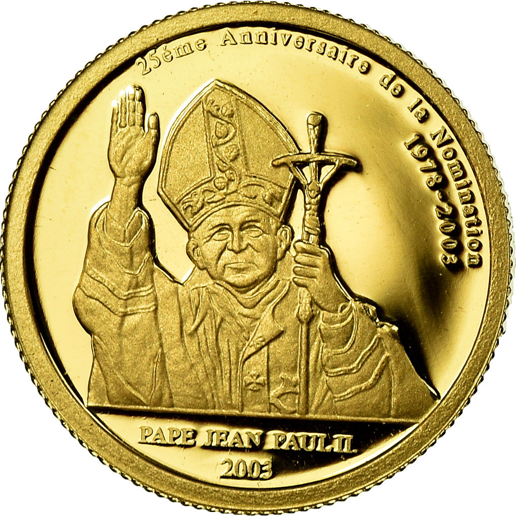 Münze, CONGO, DEMOCRATIC REPUBLIC, 20 Francs, 2003, Proof, STGL, Gold, KM:136
