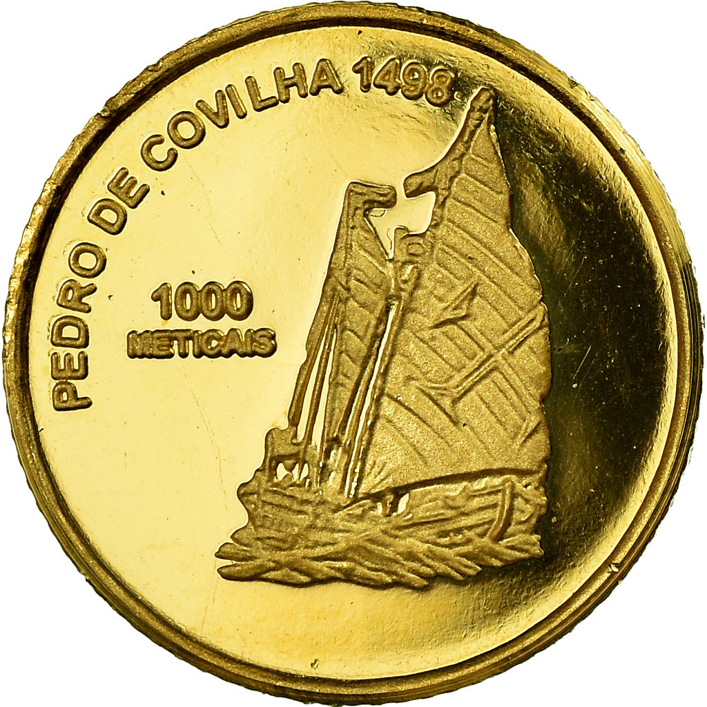 Coin, Mozambique, Pedro da Covilha, 1000 Meticais, 2004, Proof, MS(65-70), Gold