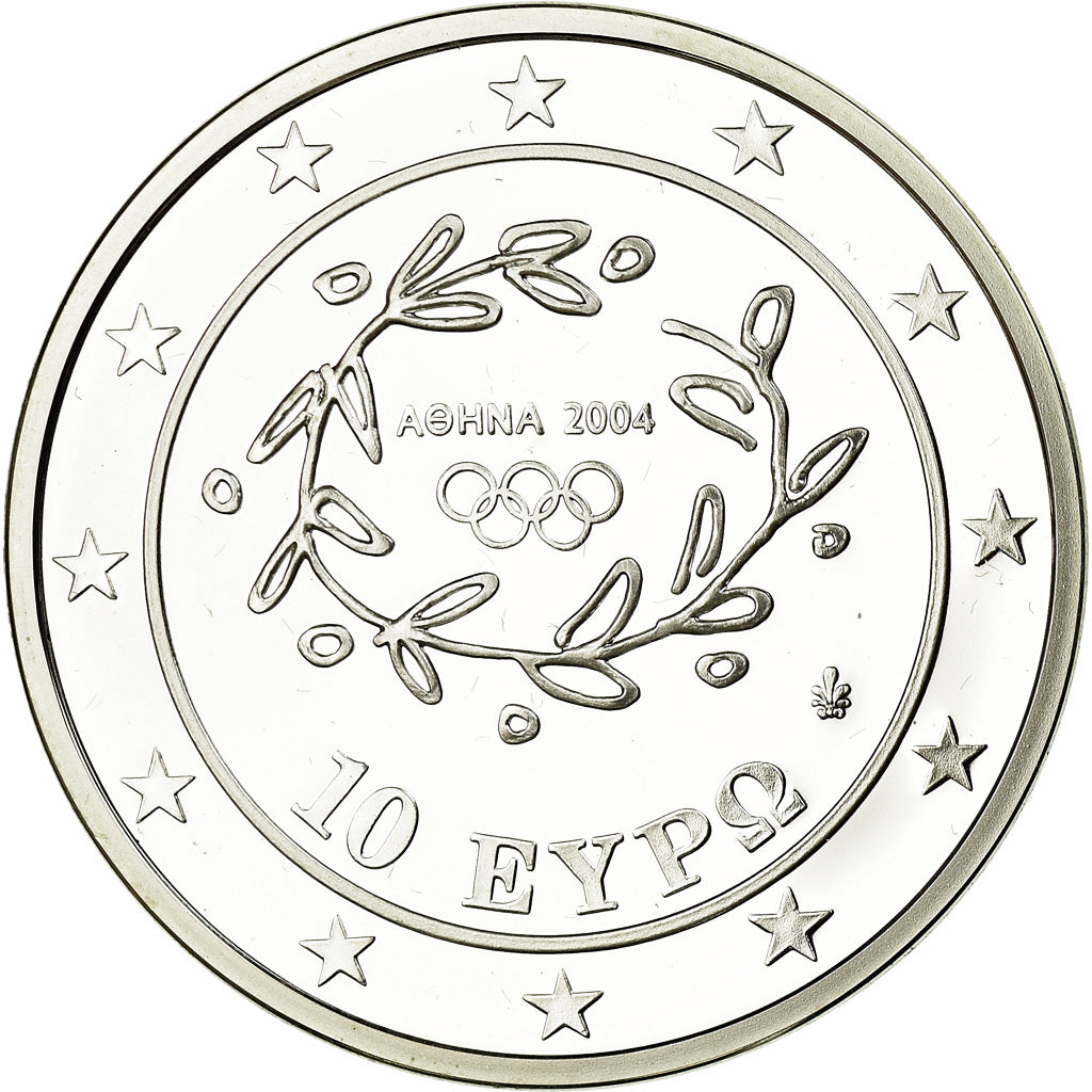 Grecia, 10 Euro, Sport, Course à Pied, 2004, Proof, FDC, Argento
