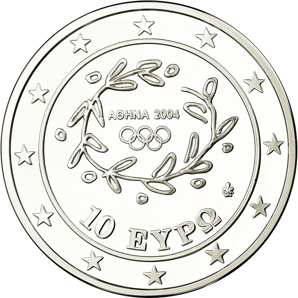 Griechenland, 10 Euro, Sport, Lancer du Disque, 2004, Proof, STGL, Silber