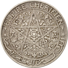 Maroc, Yusuf, Franc, 1921, bi-Bariz, Paris, TTB+, Nickel, KM:36.1
