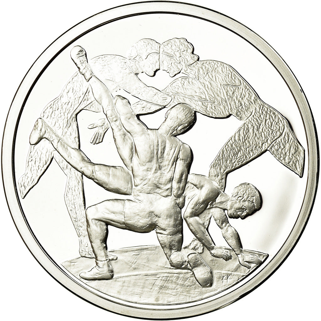 Grèce, 10 Euro, Sort, lutte, 2004, Proof, FDC, Argent