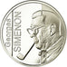Belgio, 10 Euro, Georges Simenon, 2003, Proof, FDC, Argento, KM:235
