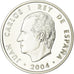 Espanha, 10 Euro, 2004, Proof, MS(65-70), Prata, KM:1099