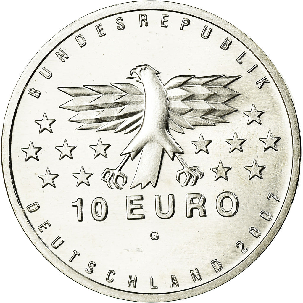 Bundesrepublik Deutschland, 10 Euro, 2007, Proof, STGL, Silber, KM:263
