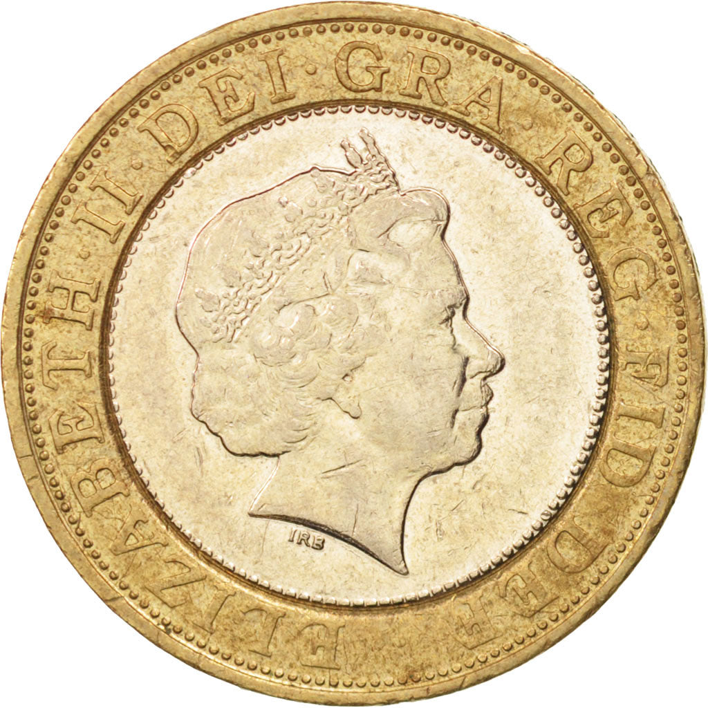 Great Britain, Elizabeth II, 2 Pounds, 2004, AU(50-53), Bi-Metallic, KM:994
