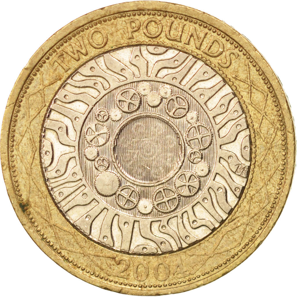Great Britain, Elizabeth II, 2 Pounds, 2004, AU(50-53), Bi-Metallic, KM:994