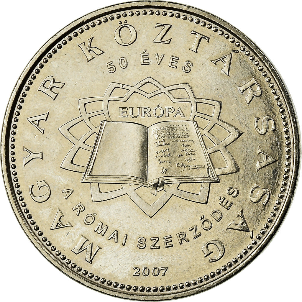 Coin, Hungary, Traité de Rome, 50 Forint, 2007, Budapest, AU(55-58)
