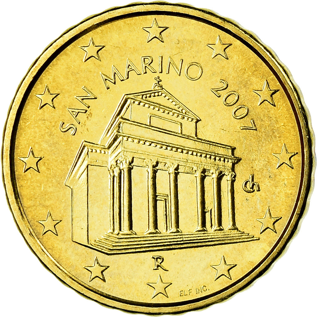 San Marino, 10 Euro Cent, 2007, SPL, Ottone, KM:443