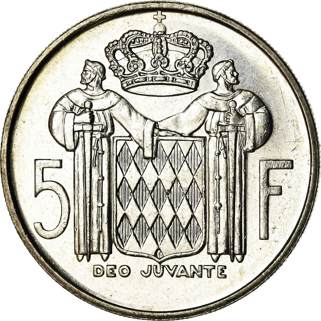 Moneta, Monaco, Rainier III, 5 Francs, 1960, AU(55-58), Srebro, KM:141