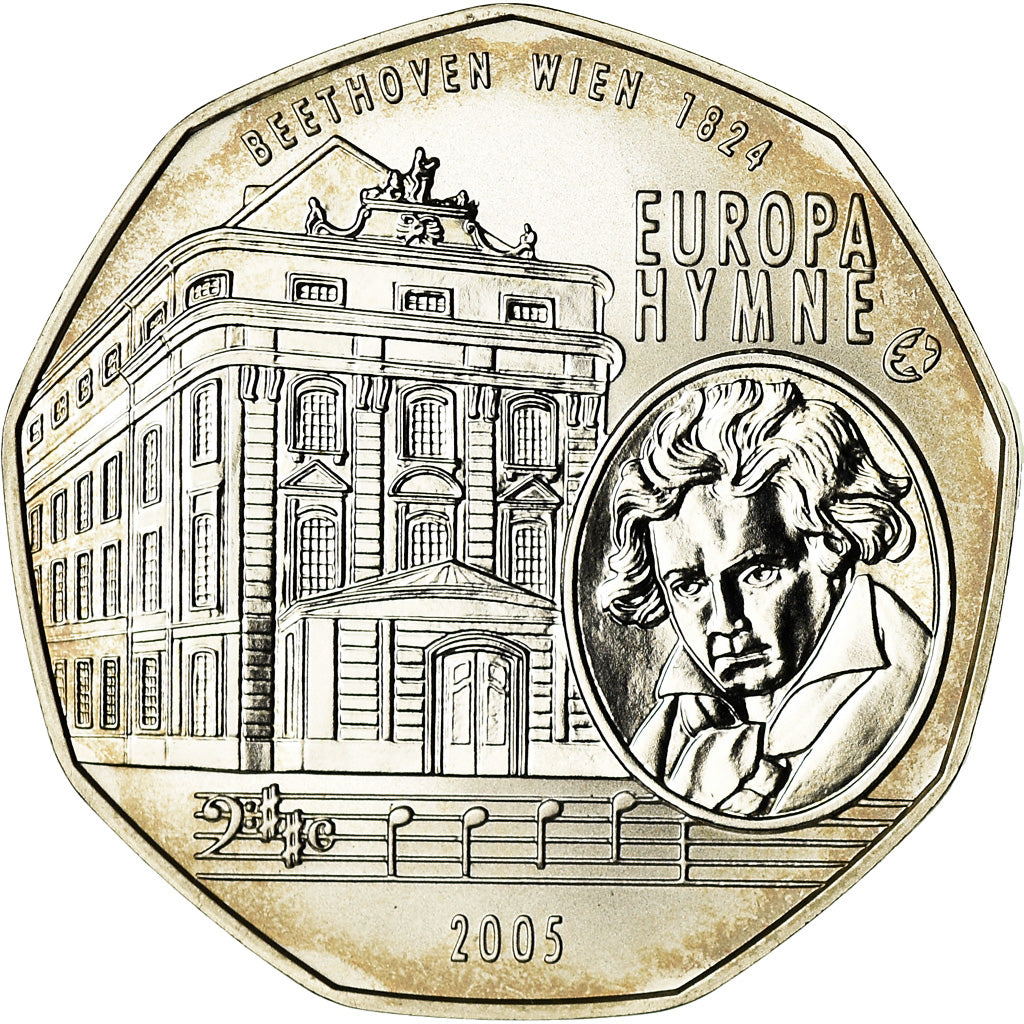 Austria, 5 Euro, Beethoven, 2005, SPL, Argento, KM:3120