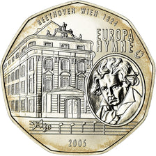 Austria, 5 Euro, Beethoven, 2005, SPL, Argento, KM:3120