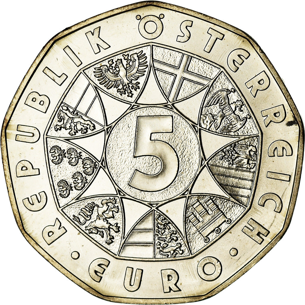 Austria, 5 Euro, 2005, MS(63), Srebro, KM:3117